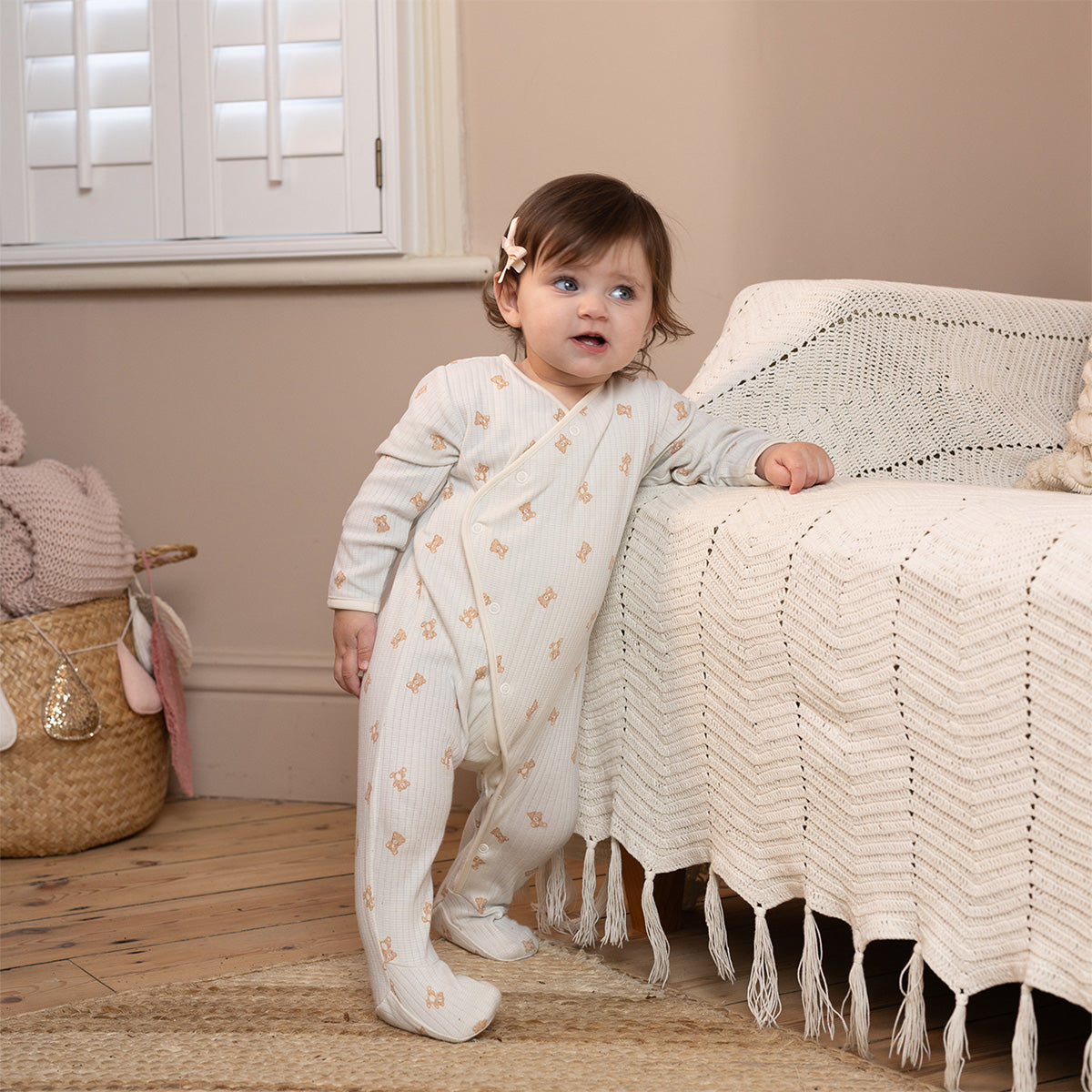 Baby Boys Teddy Print 3pc Essentials Gift Set, Multicolour