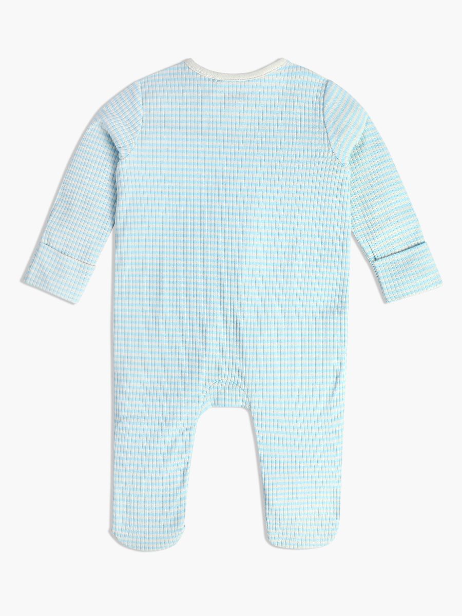 Baby Boys Striped Sleepsuit, Blue