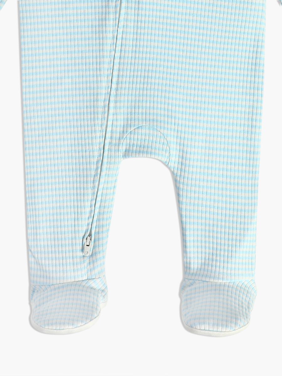 Baby Boys Striped Sleepsuit, Blue