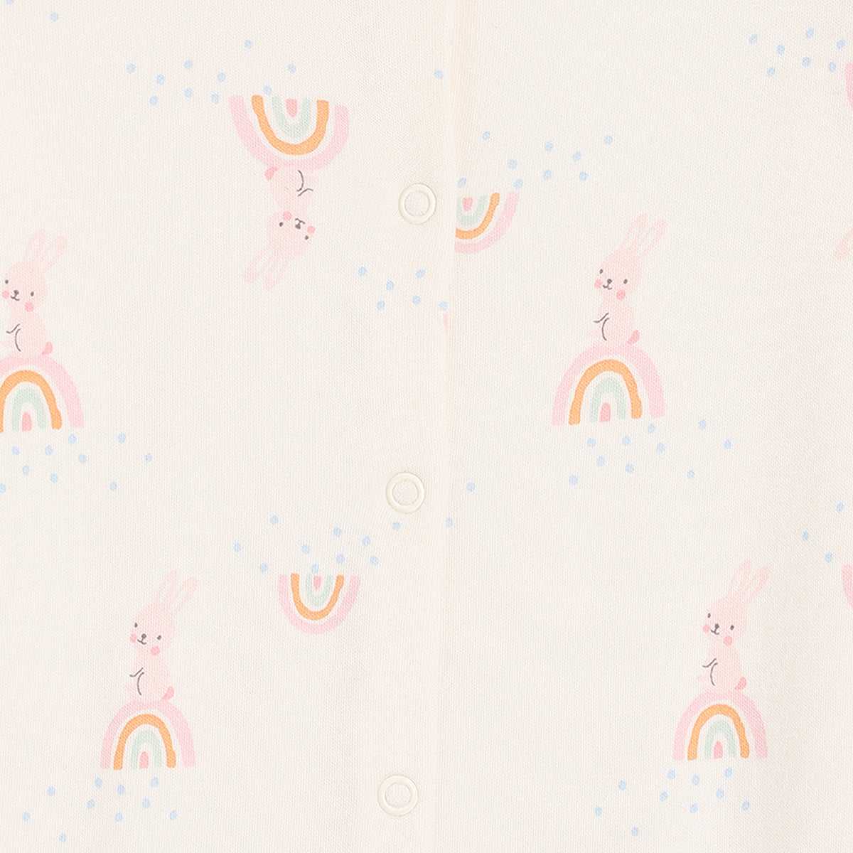 Baby Girls 2pk Rainbow Printed Sleepsuits, Multicolour