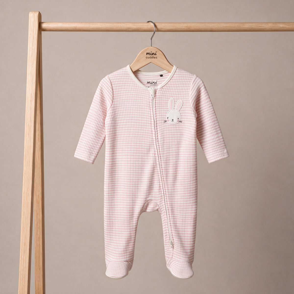 Striped Sleepsuit (Pink)