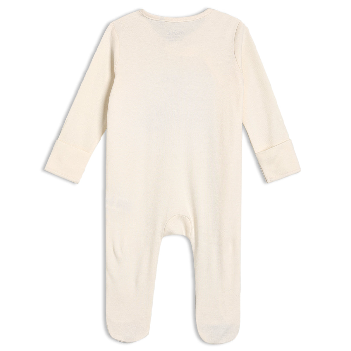 Baby Unisex Zebra Embroidered Sleepsuit, Cream