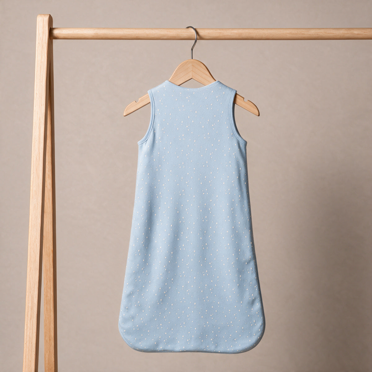 Teddy-Embroidered Sleep Bag (Blue)