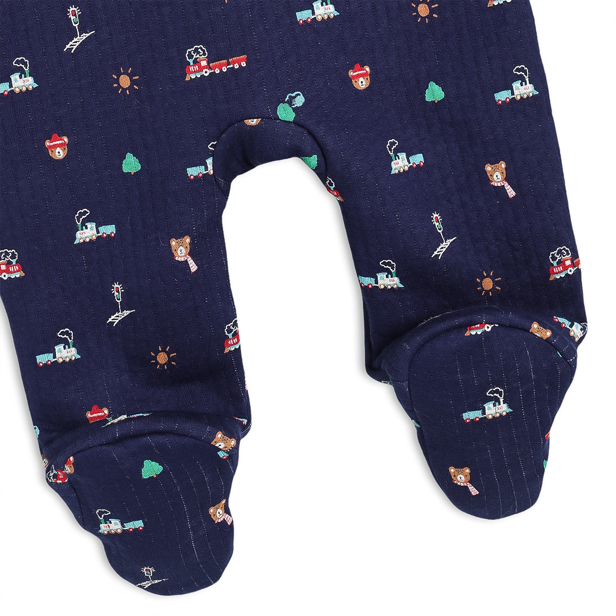 Baby Boys Novelty Printed Hooded Pram Suit, Navy Blue