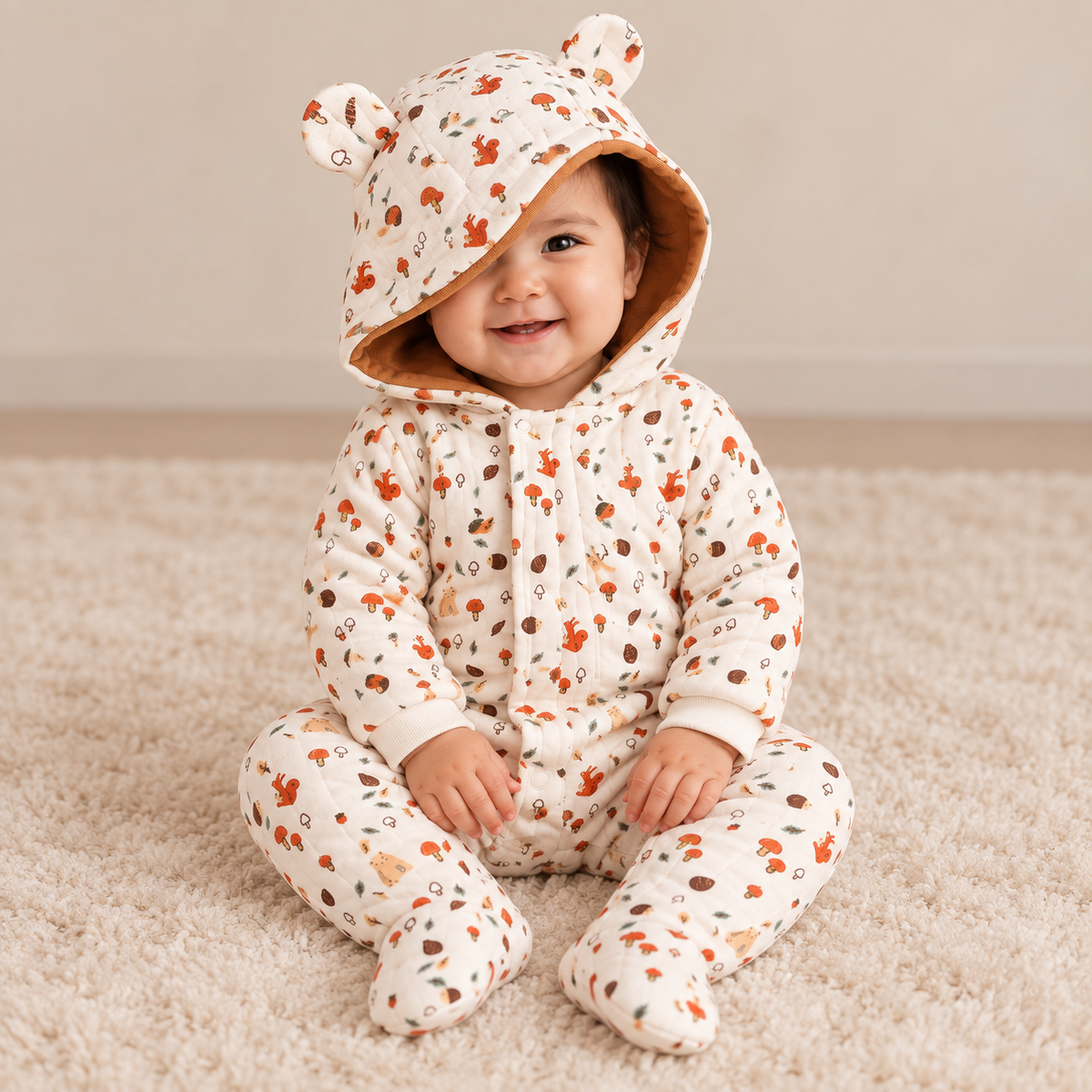 Baby Unisex Novelty Printed Pram Suit, Multicolour