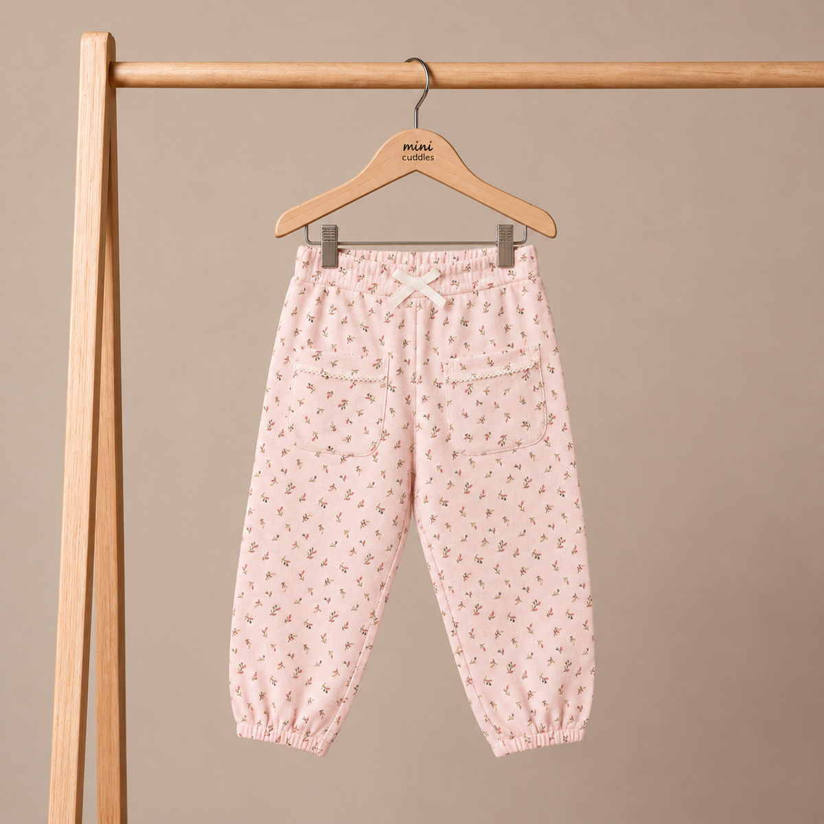 Baby Girls Floral Printed Legging, Pink