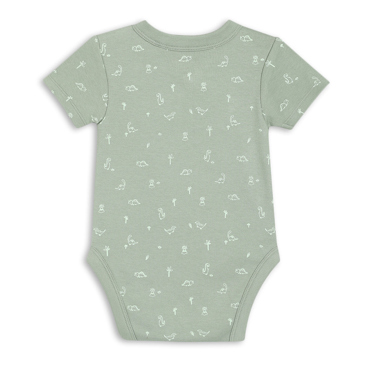 Baby Boys 3pk Dinosaur Print Bodysuits, Multicolour