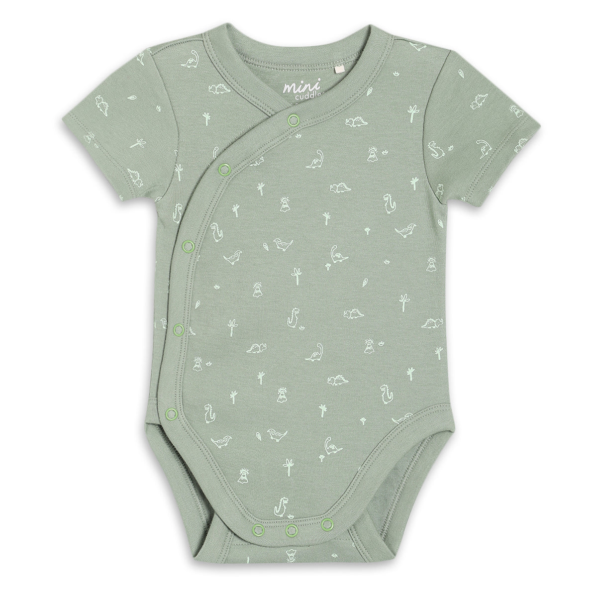 Baby Boys 3pk Dinosaur Print Bodysuits, Multicolour