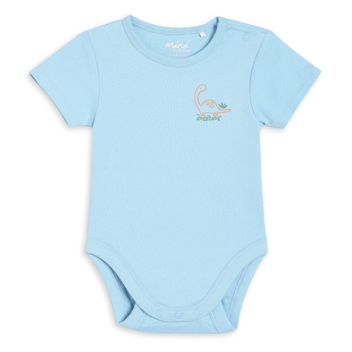 Baby Boys 3pk Dinosaur Print Bodysuits, Multicolour