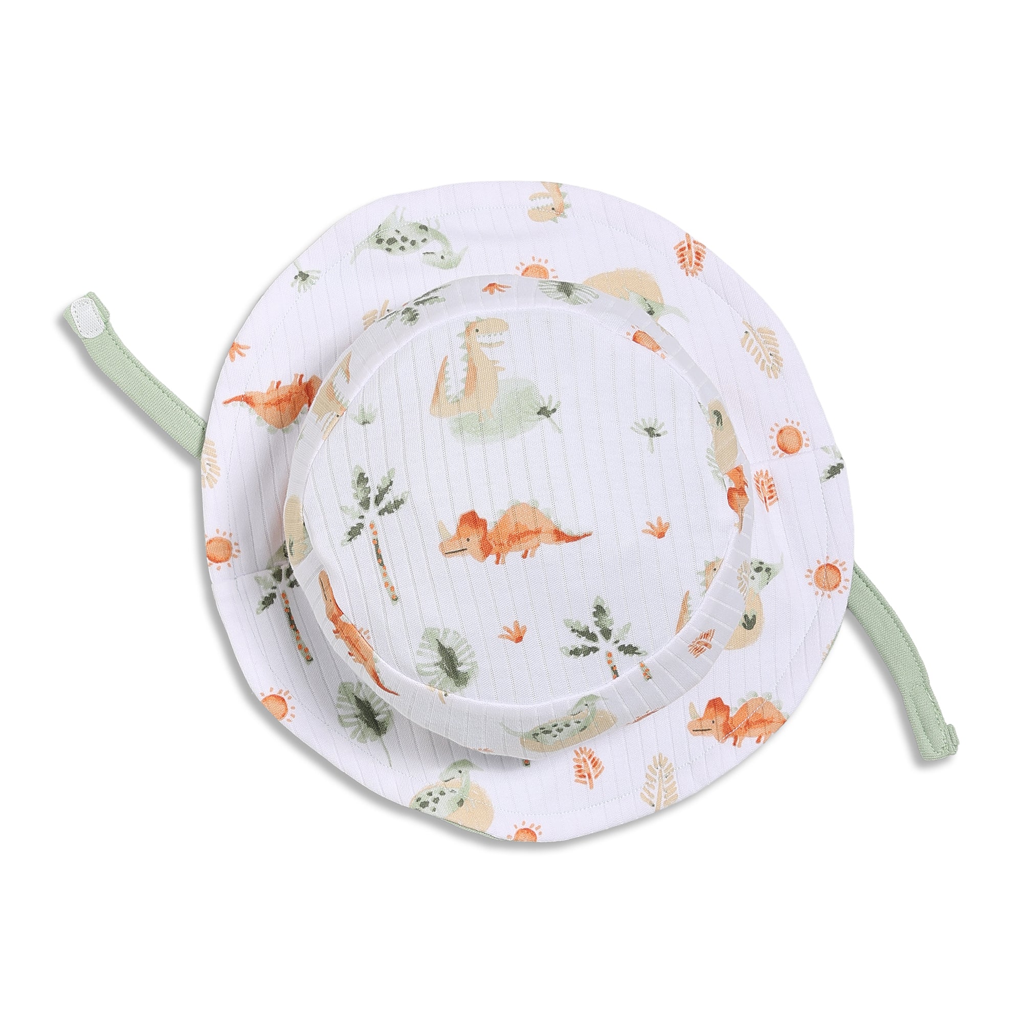 Baby Boys Dinosaur Printed Dungaree Set With Matching Cap, Multicolour