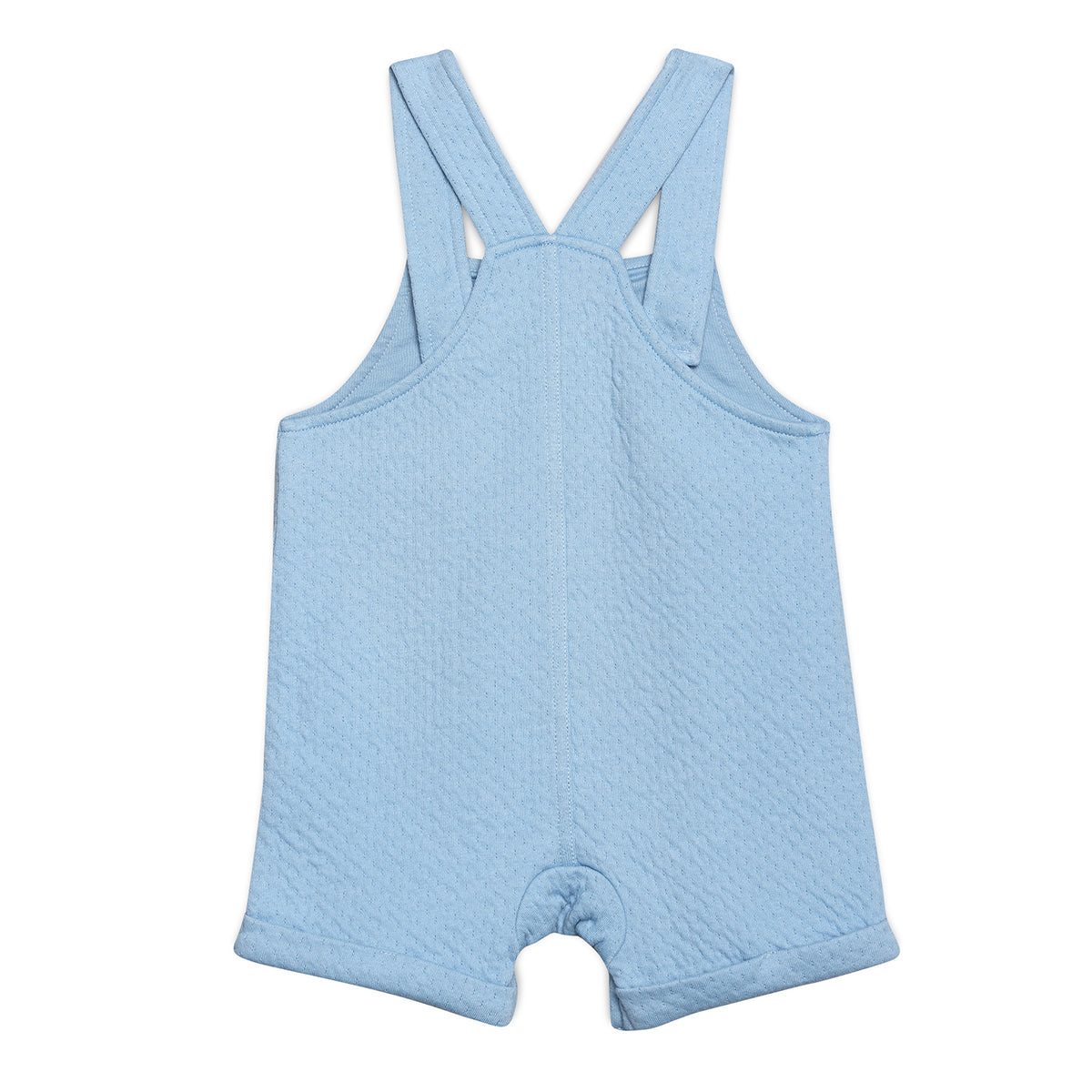 Baby Boys Lion Patch Dungaree Set With Matching Cap, Blue