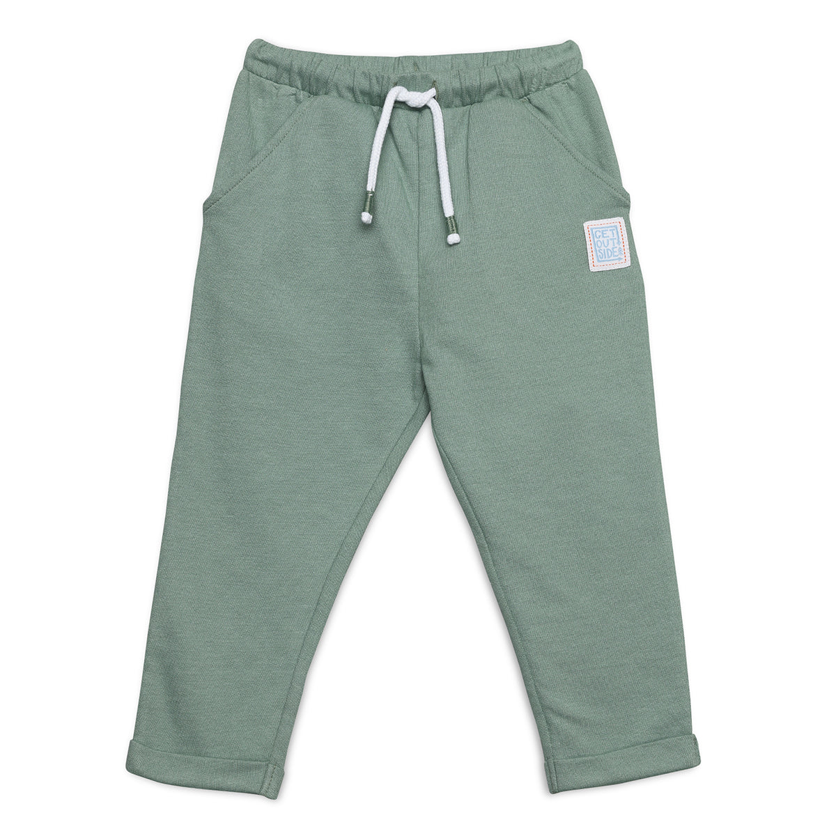 Baby Boys Joggers With Dinosaur Applique, Green