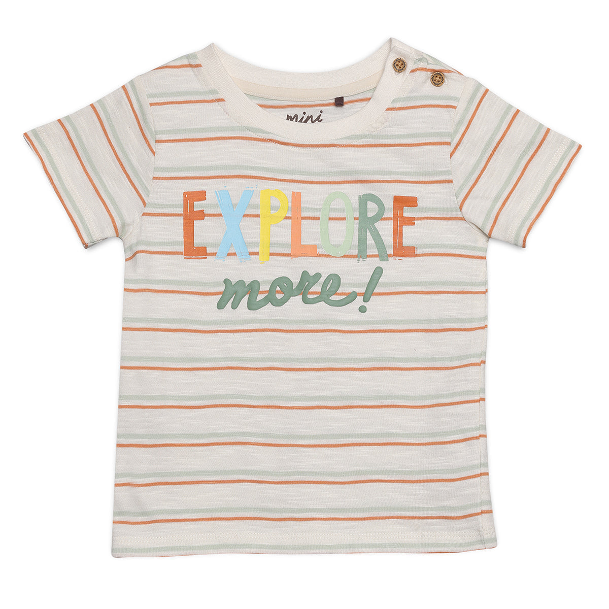 Baby Boys Striped 2pc Set, Multicolour