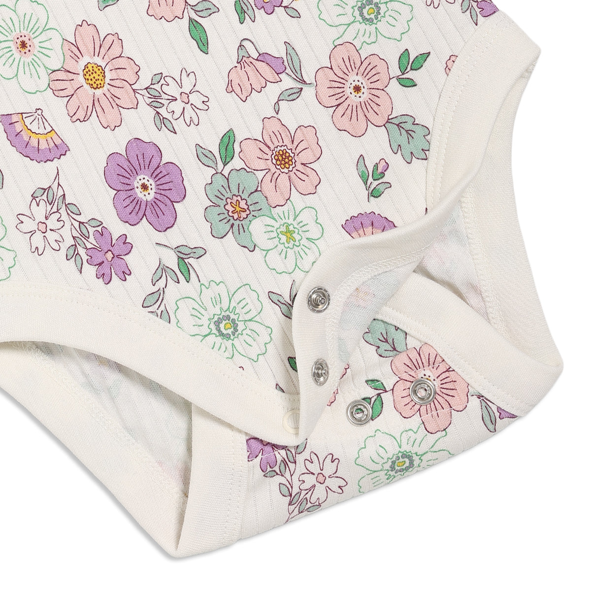 Baby Girls 3pk Floral Printed Bodysuits, Multicolour