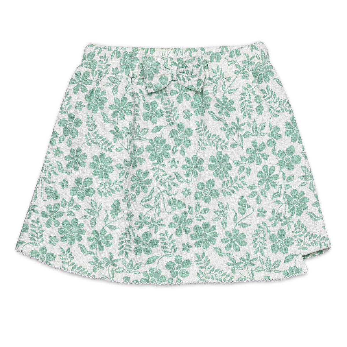 Baby Girls All-Floral Print Shorts, Green