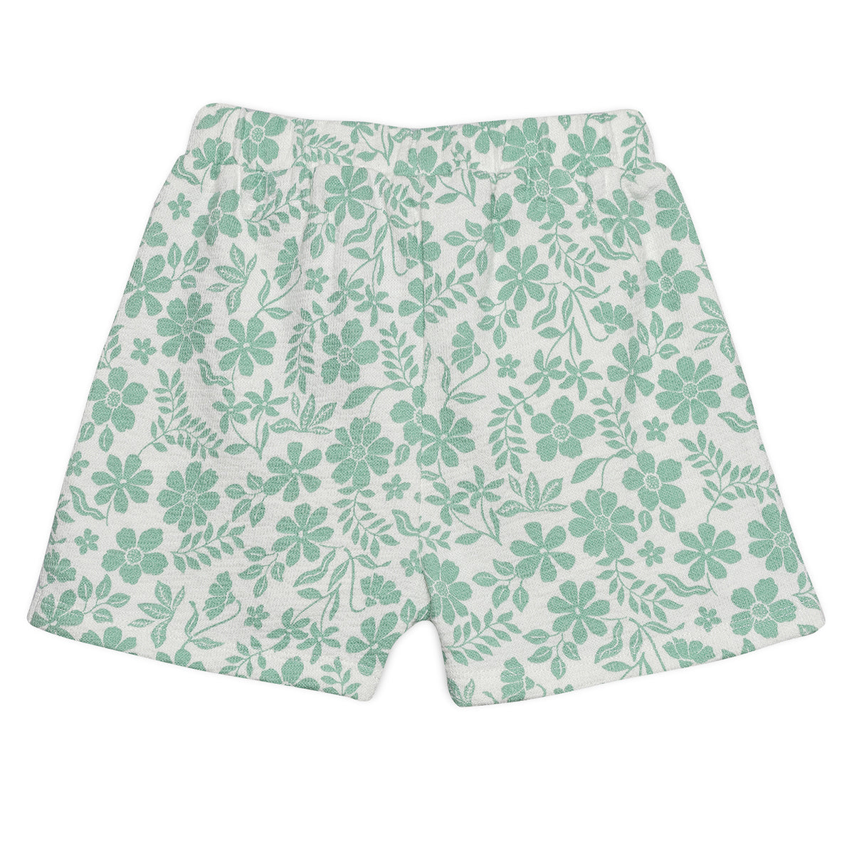 Baby Girls All-Floral Print Shorts, Green