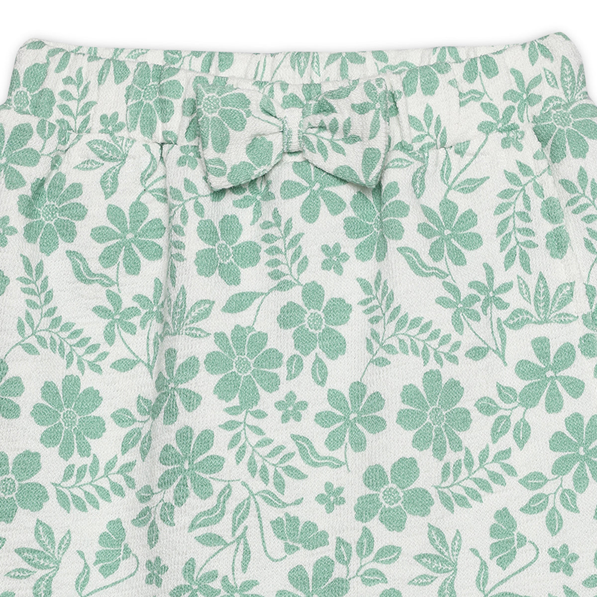 Baby Girls All-Floral Print Shorts, Green