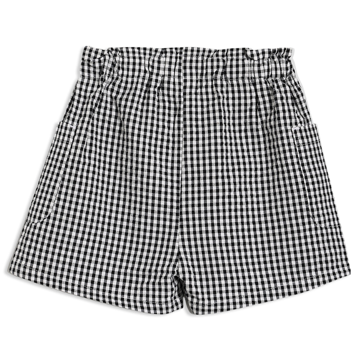 Baby Girls Gingham 2pc Set, Black & White