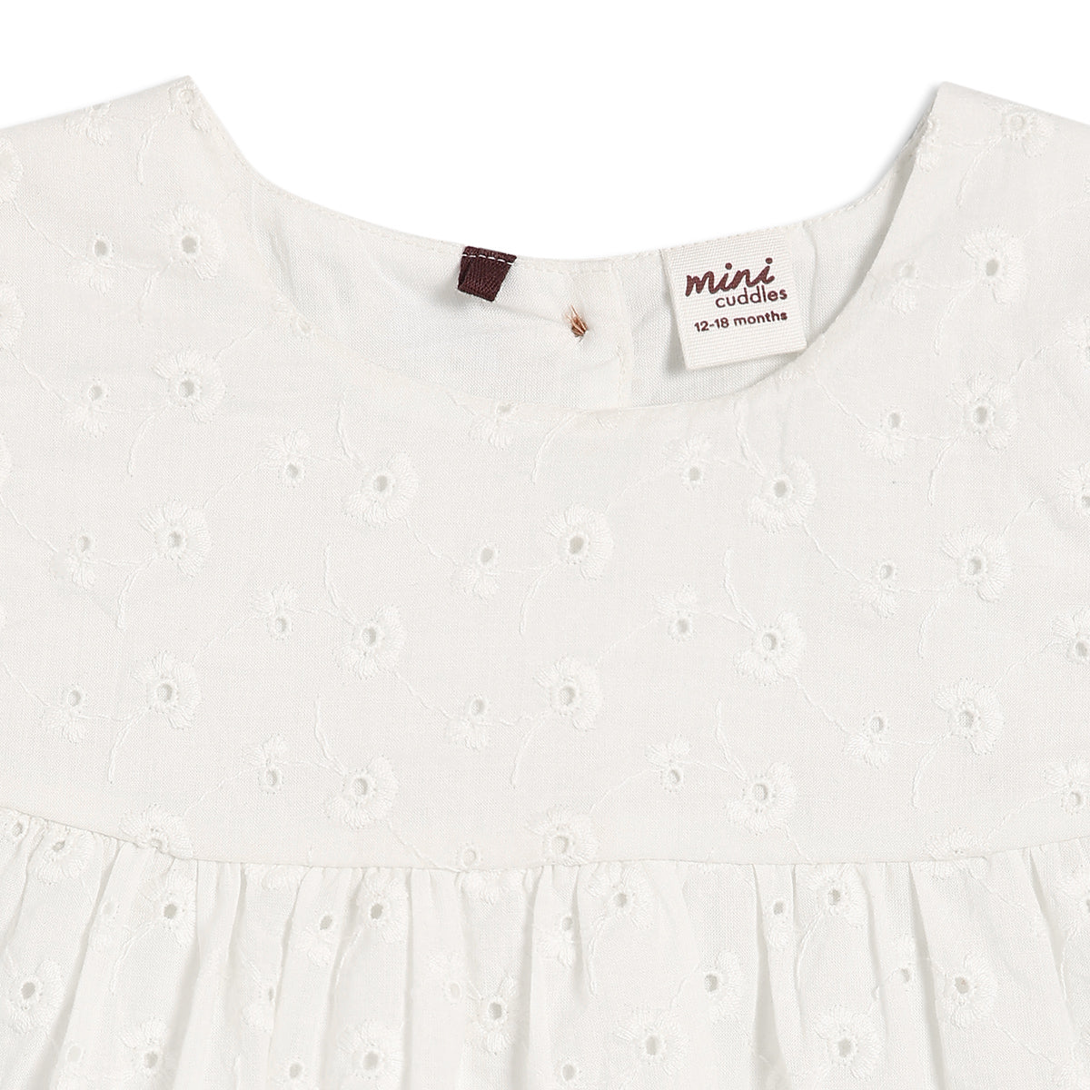 Baby Girls Broderie Anglaise 2pc Set, White