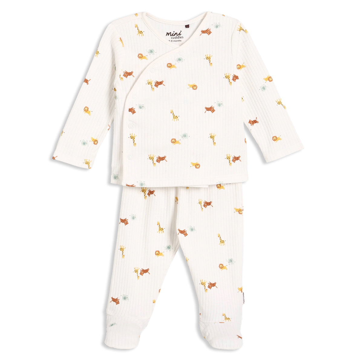 Baby Unisex Animal Print 2pc Set, Multicolor
