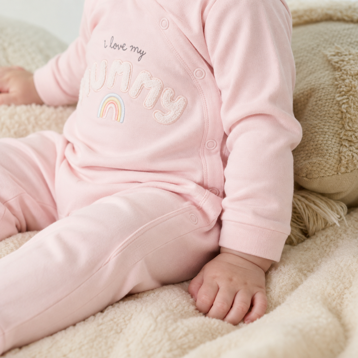 I Love My Mummy Sleepsuit (Pink)