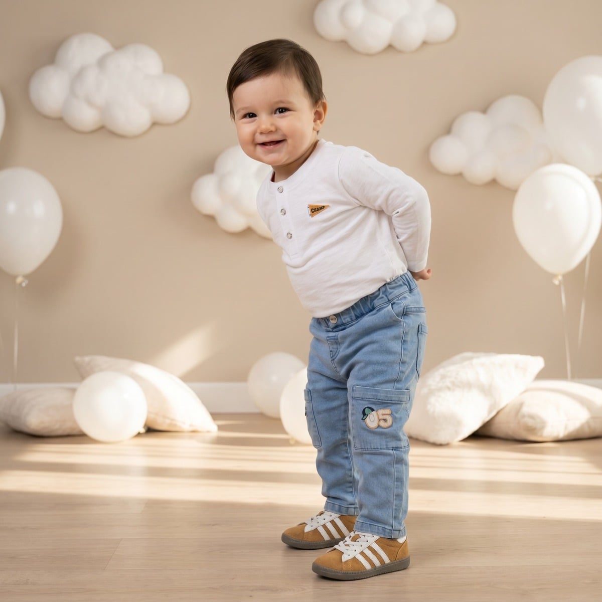 Boys Medium Wash Single Denim Pant