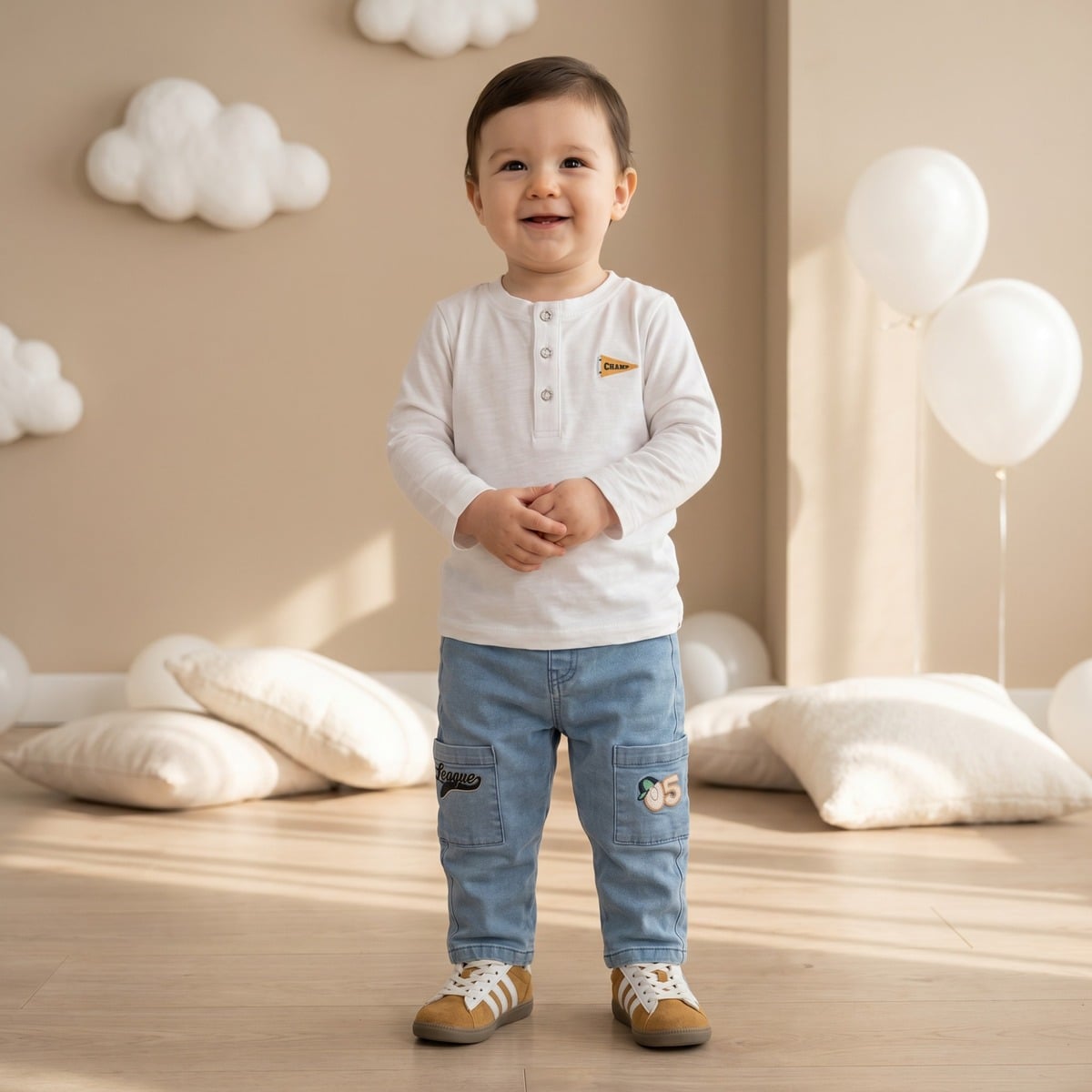Boys Medium Wash Single Denim Pant
