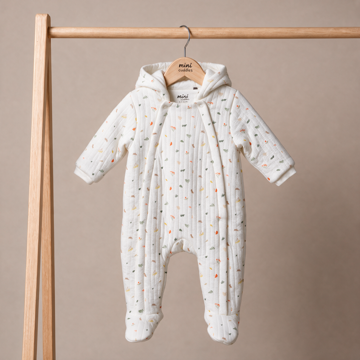 Boys White Single Pram Suit