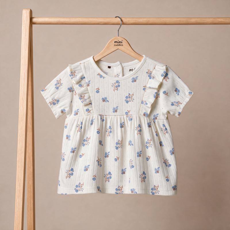 Girls White Single Knit Top