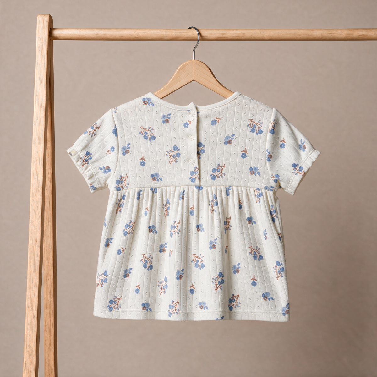 Girls White Single Knit Top