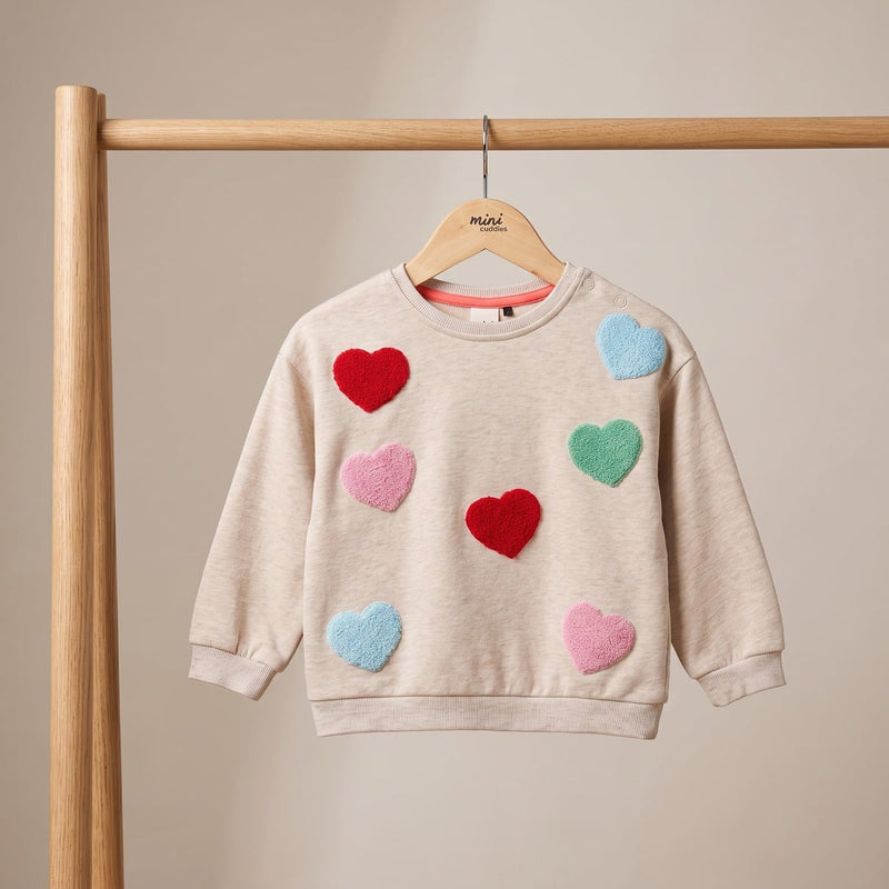 Girls Beige Single Sweat Shirt