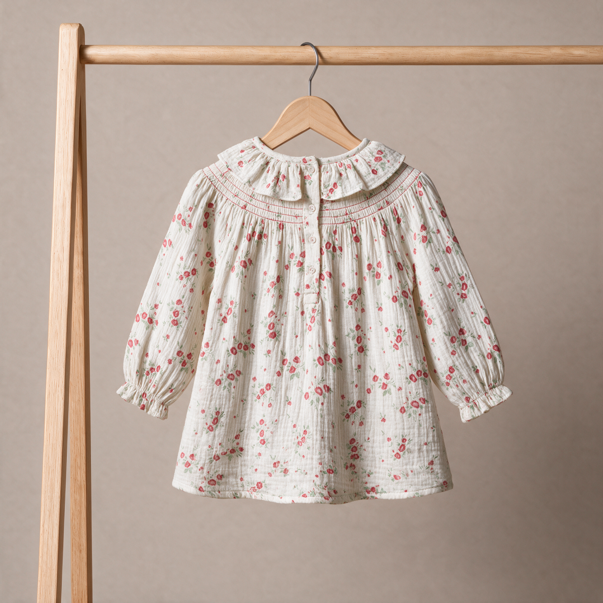 Girls White Single Woven Top