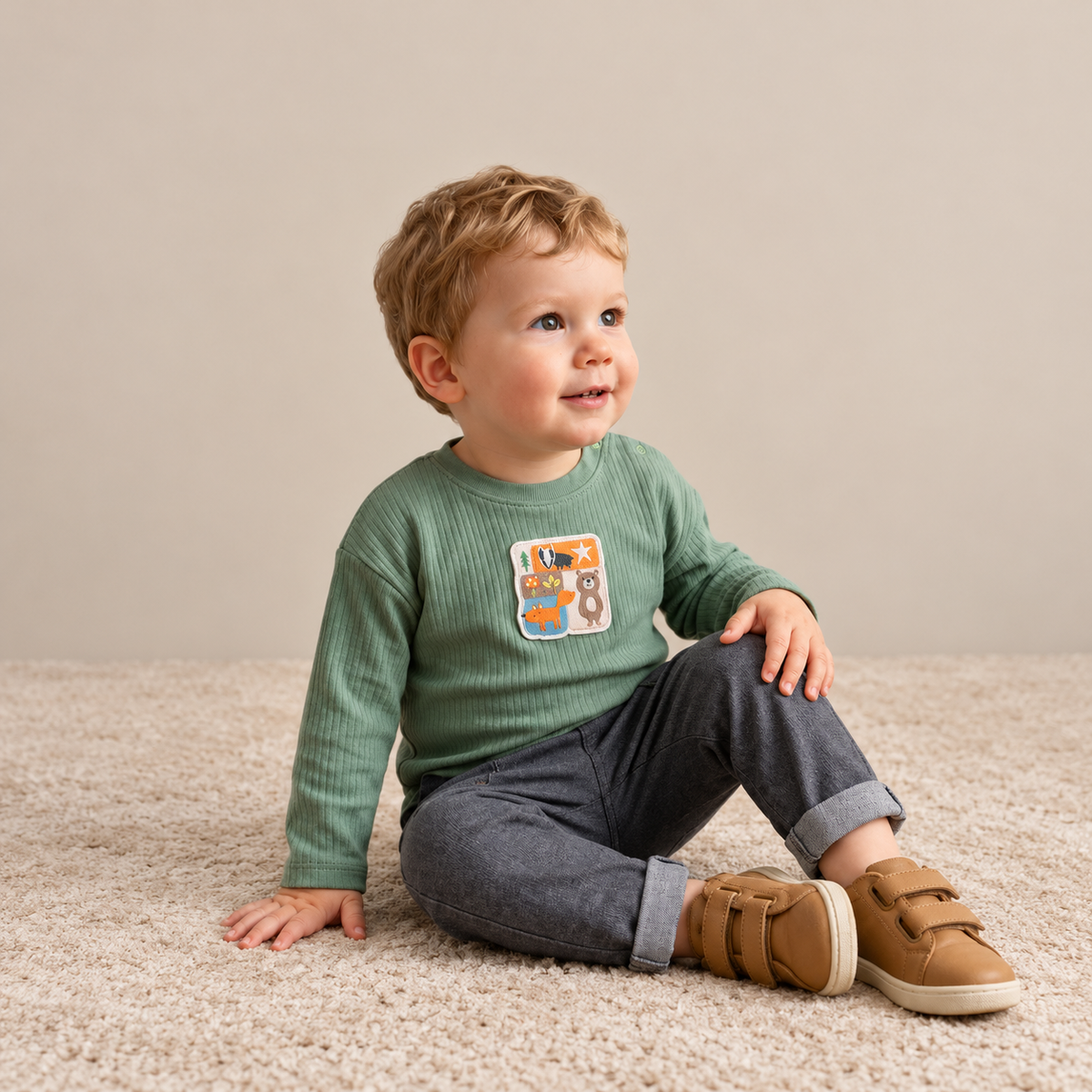 Woodland Friends T-shirt (Green)