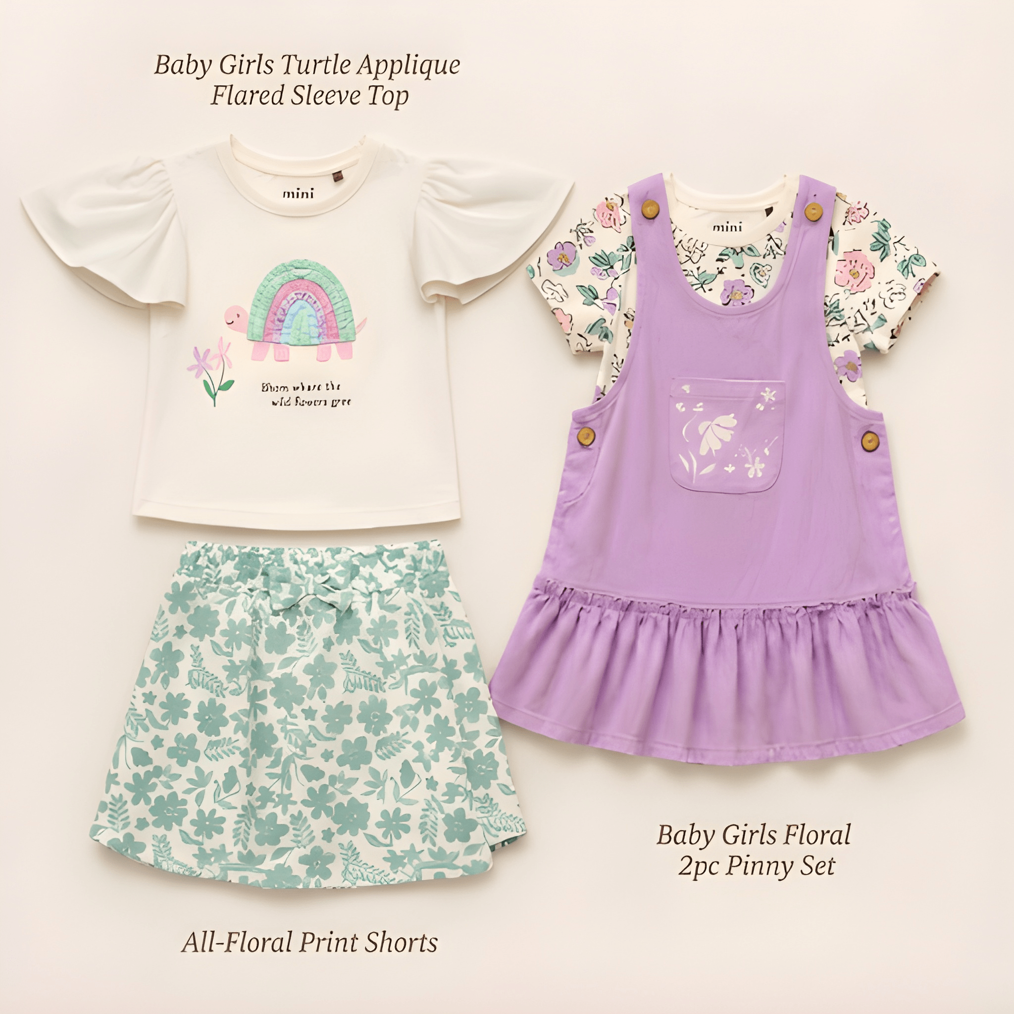 Baby Girls Mix & Match Collection | Floral Styles & Everyday Outfits