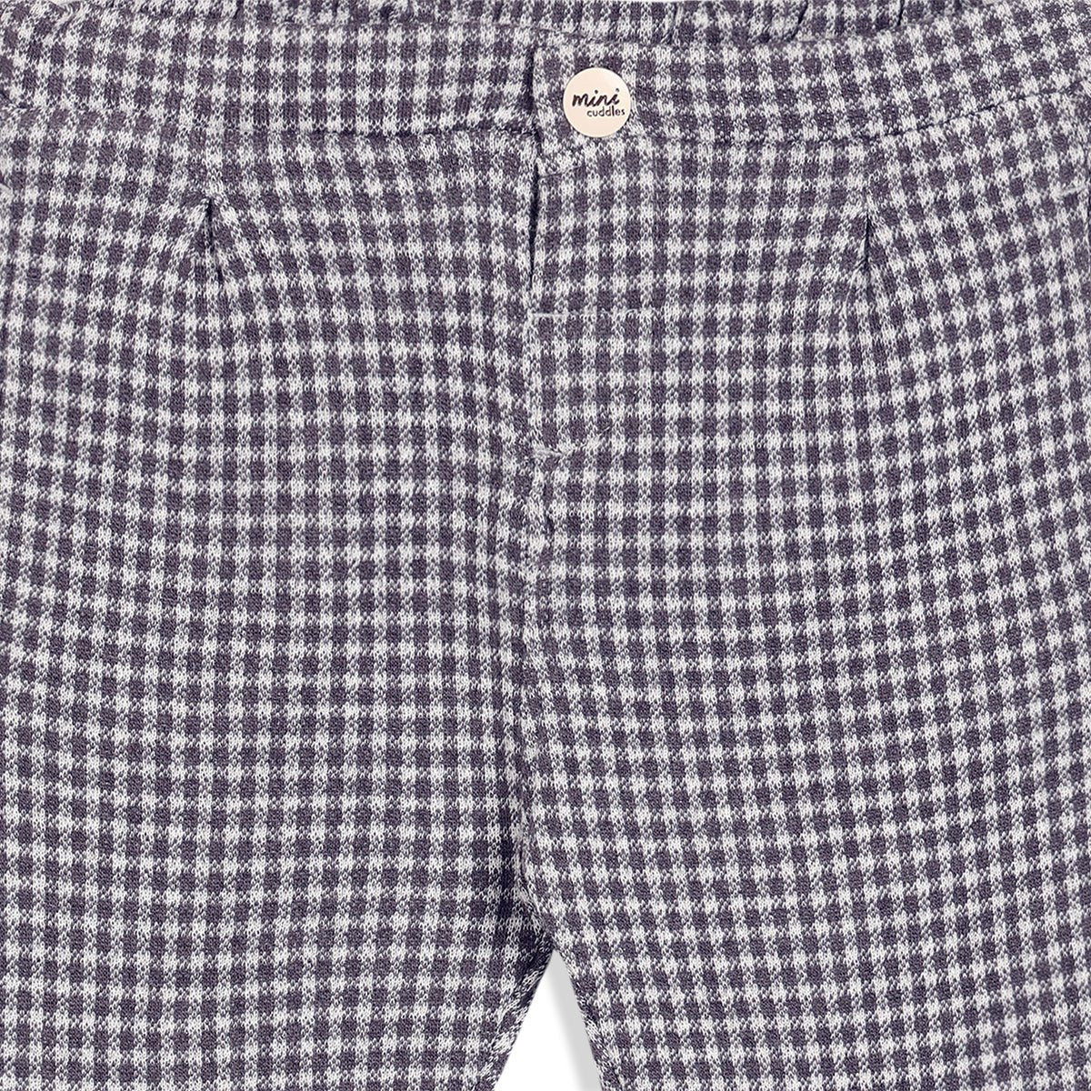 Baby Boys Checked Knit Jogger, Multicolour - Minicuddles