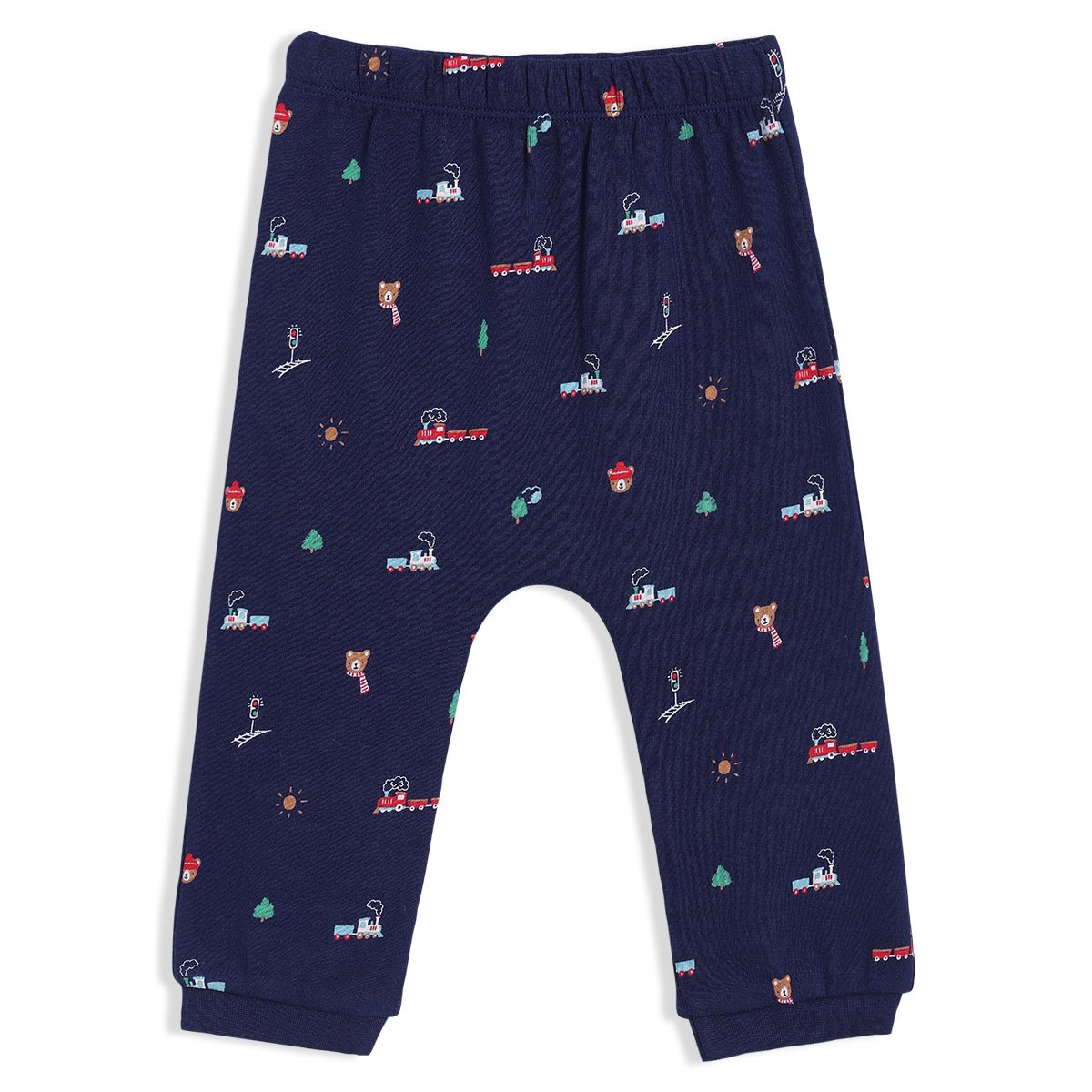 Baby Boys Novelty Printed 2pc Set, Navy Blue - Minicuddles