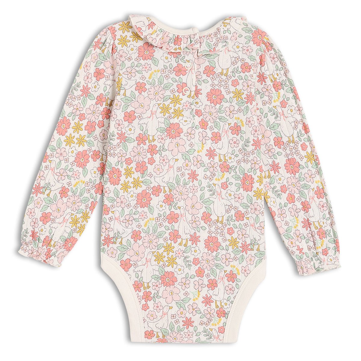 Baby Girls 3pk Floral Printed Bodysuits, Multicolour - Minicuddles