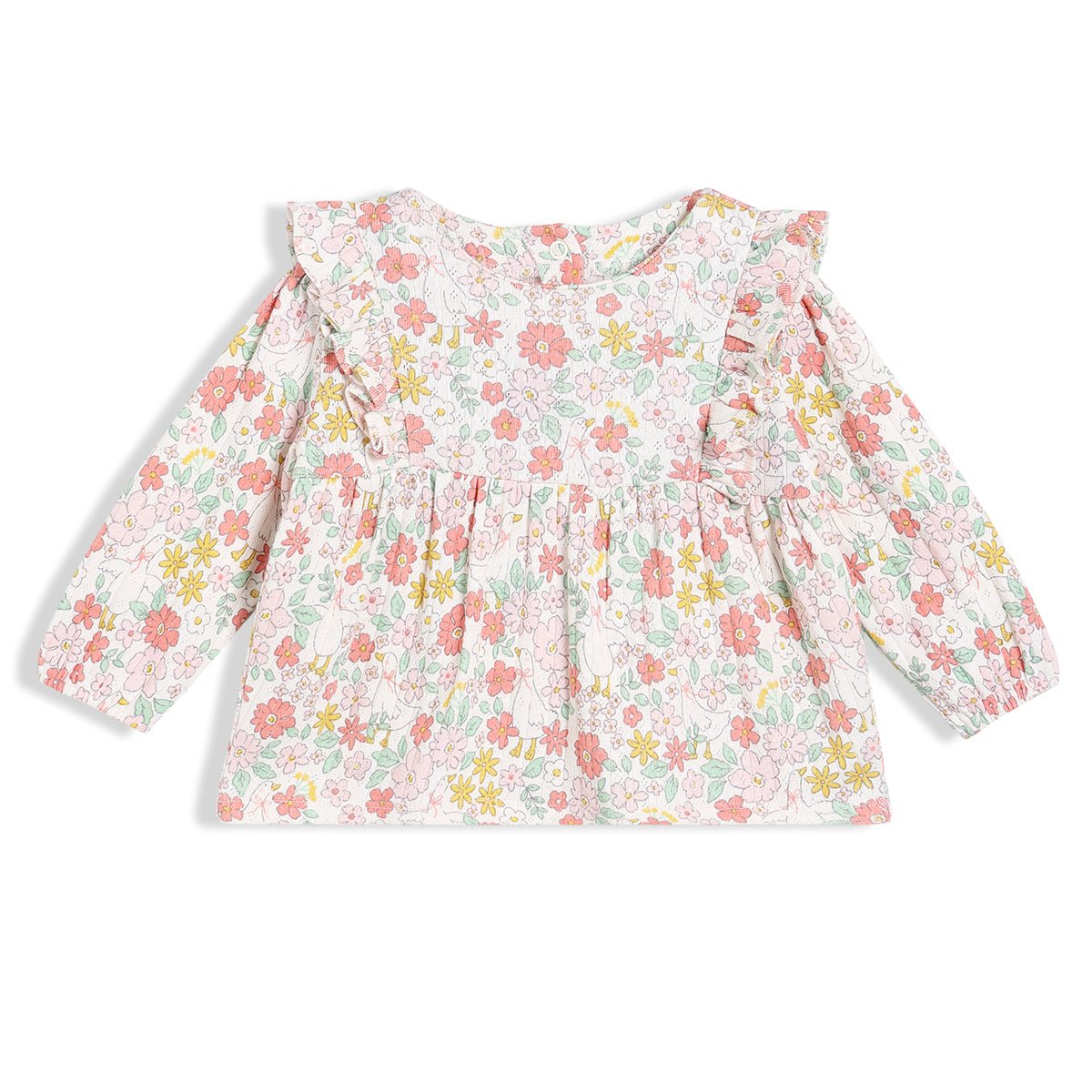 Baby Girls Floral Printed 2pc Set, Multicolour - Minicuddles