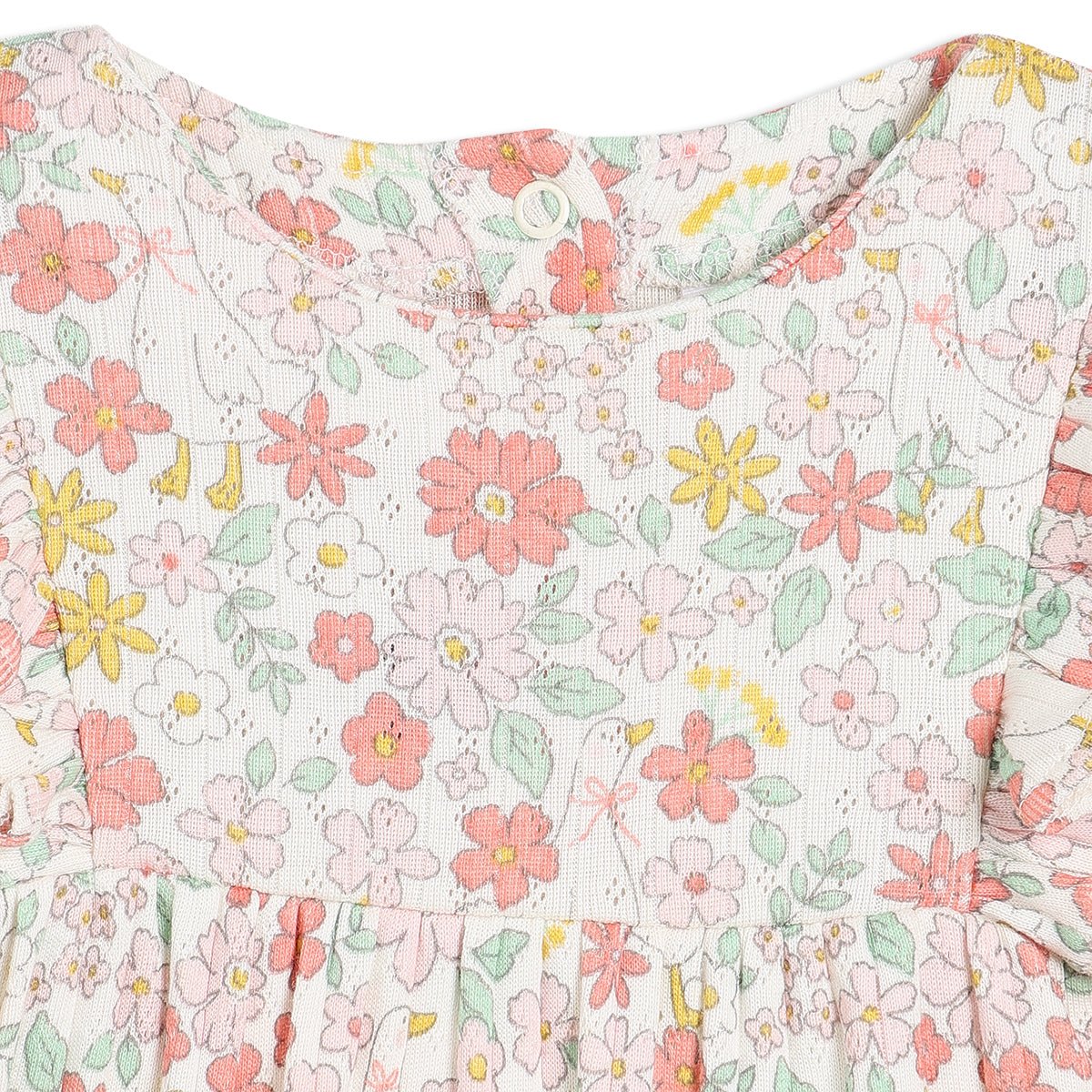 Baby Girls Floral Printed 2pc Set, Multicolour - Minicuddles