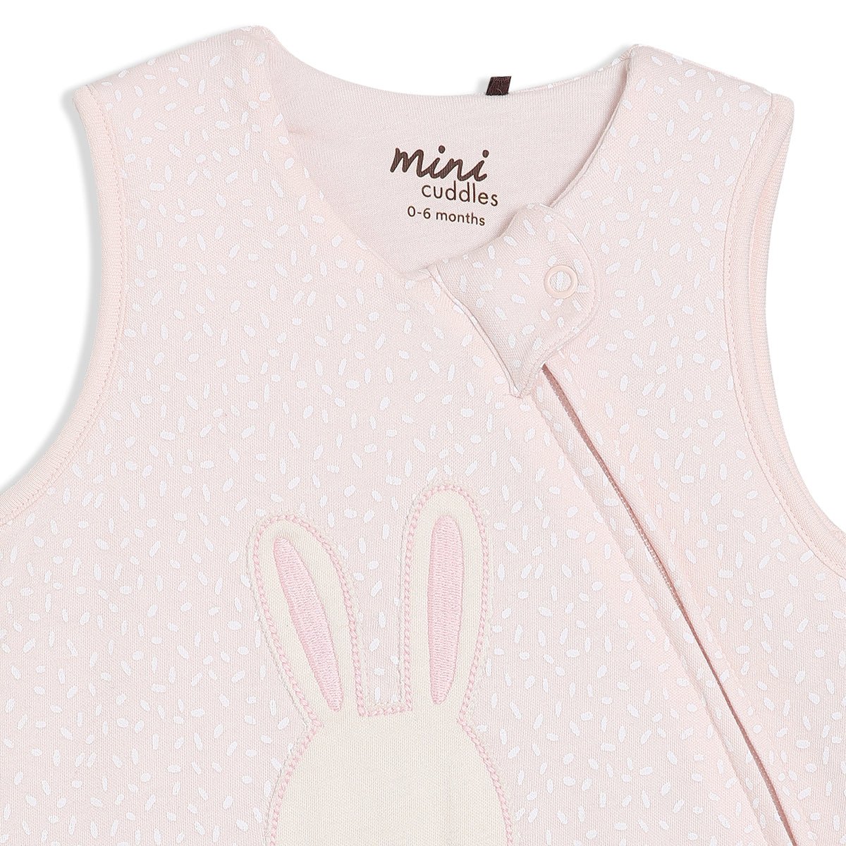 Baby Girls Rabbit Embroidered Sleeping Bag, Pink - Minicuddles