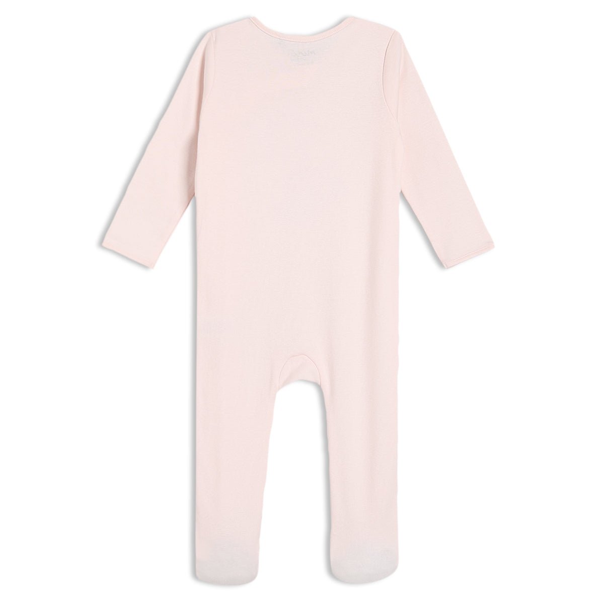 Baby Girls Rabbit Embroidered Sleepsuit, Pink - Minicuddles