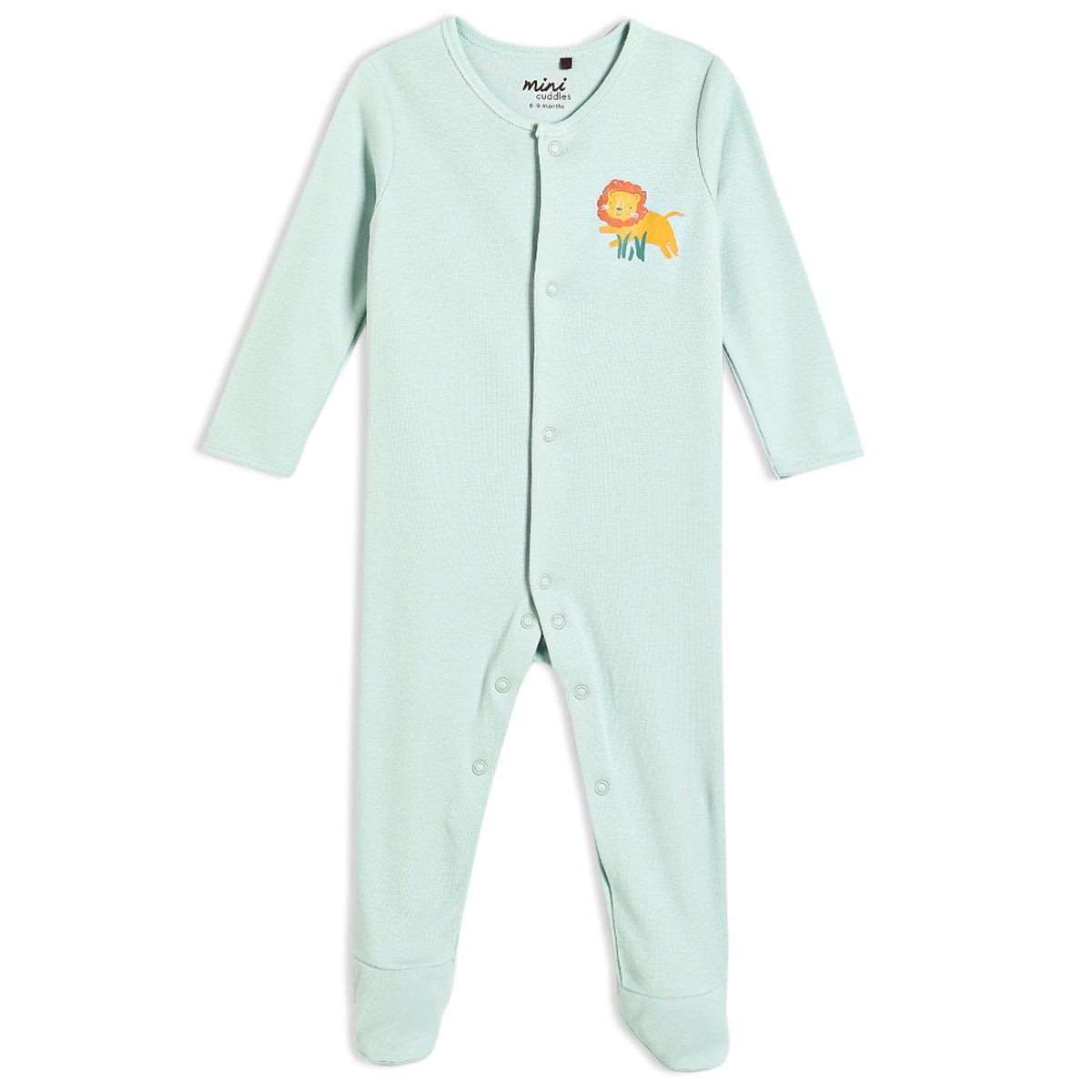 Baby Unisex 2pk Animal Printed Sleepsuits, Multicolour - Minicuddles