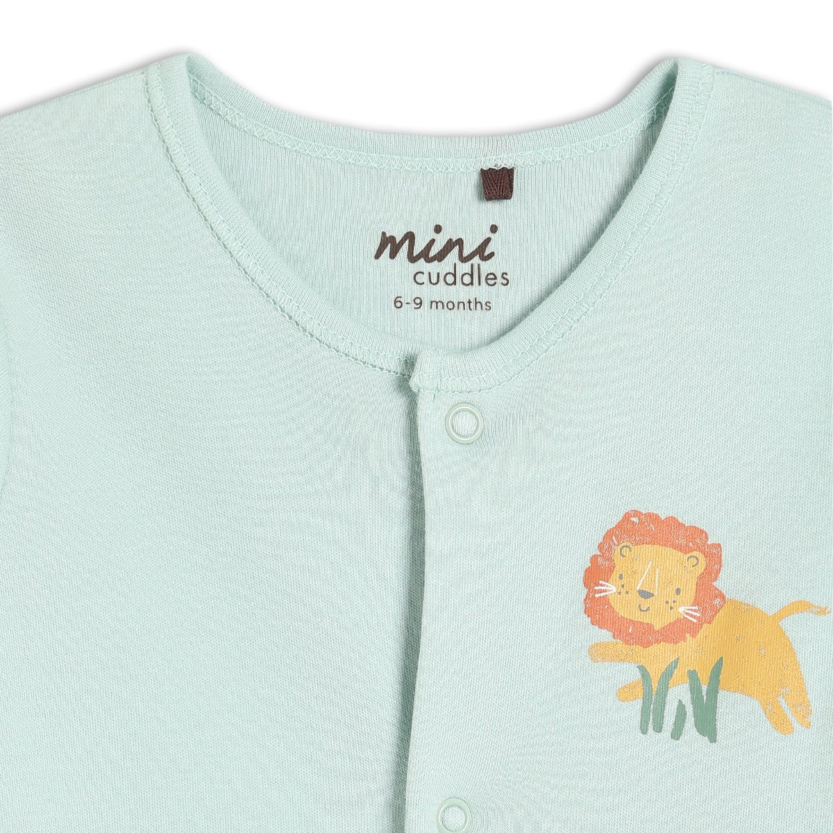 Baby Unisex 2pk Animal Printed Sleepsuits, Multicolour - Minicuddles