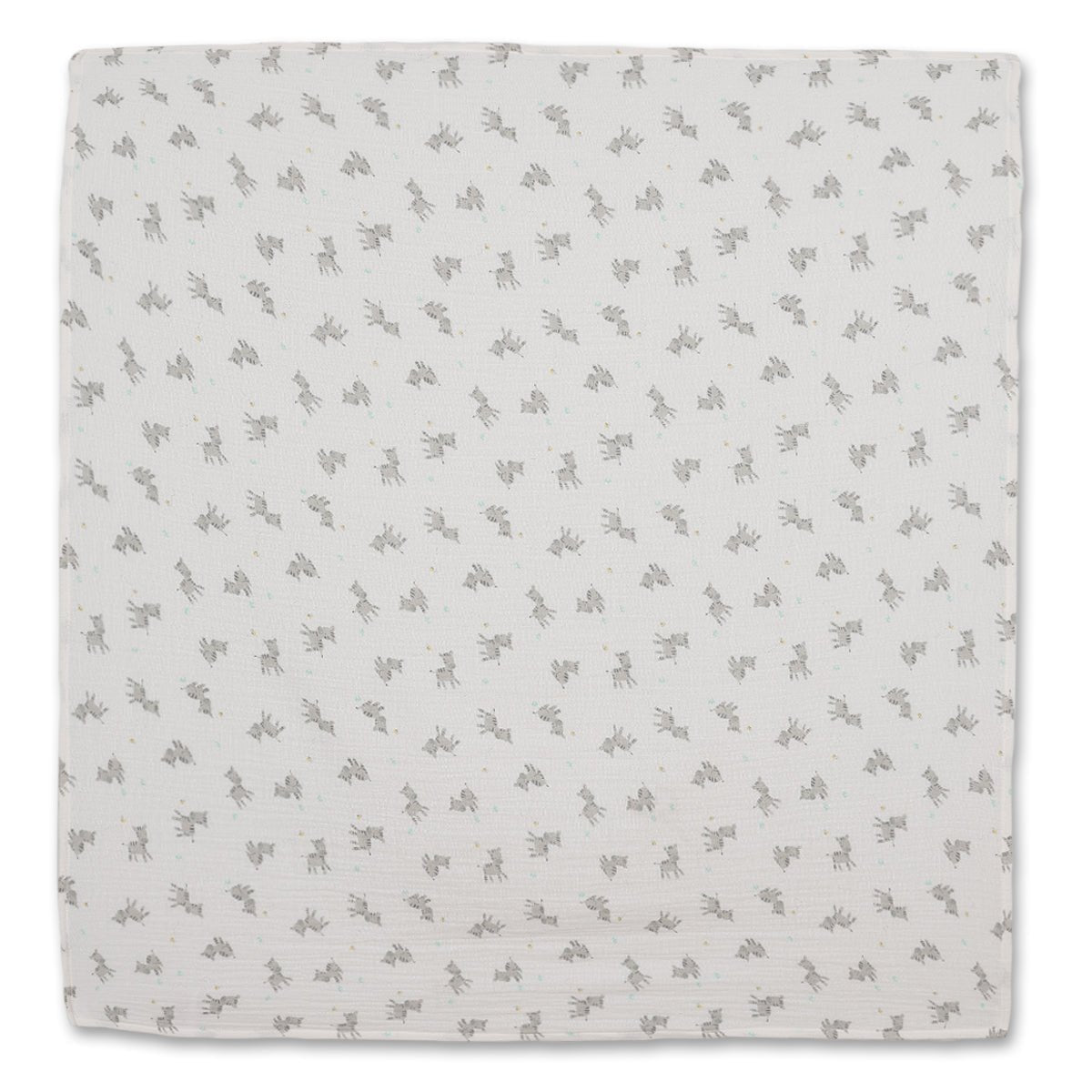 Baby Unisex 2pk Solid & Zebra Printed Muslins, Multicolour - Minicuddles