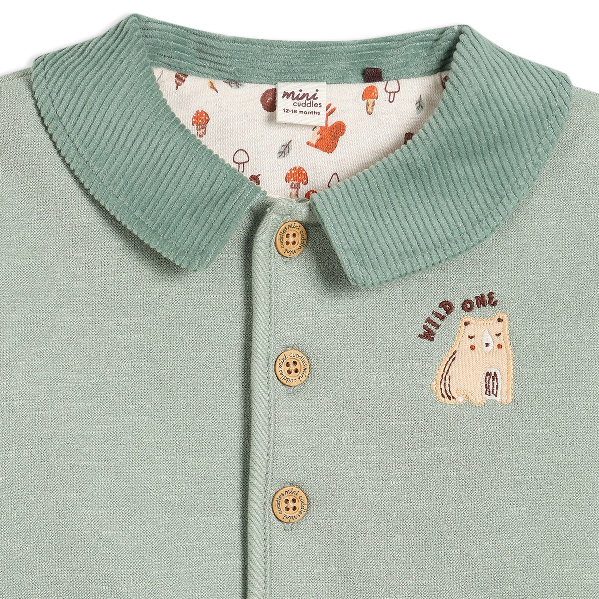 Baby Unisex Barn Jacket, Sage - Minicuddles