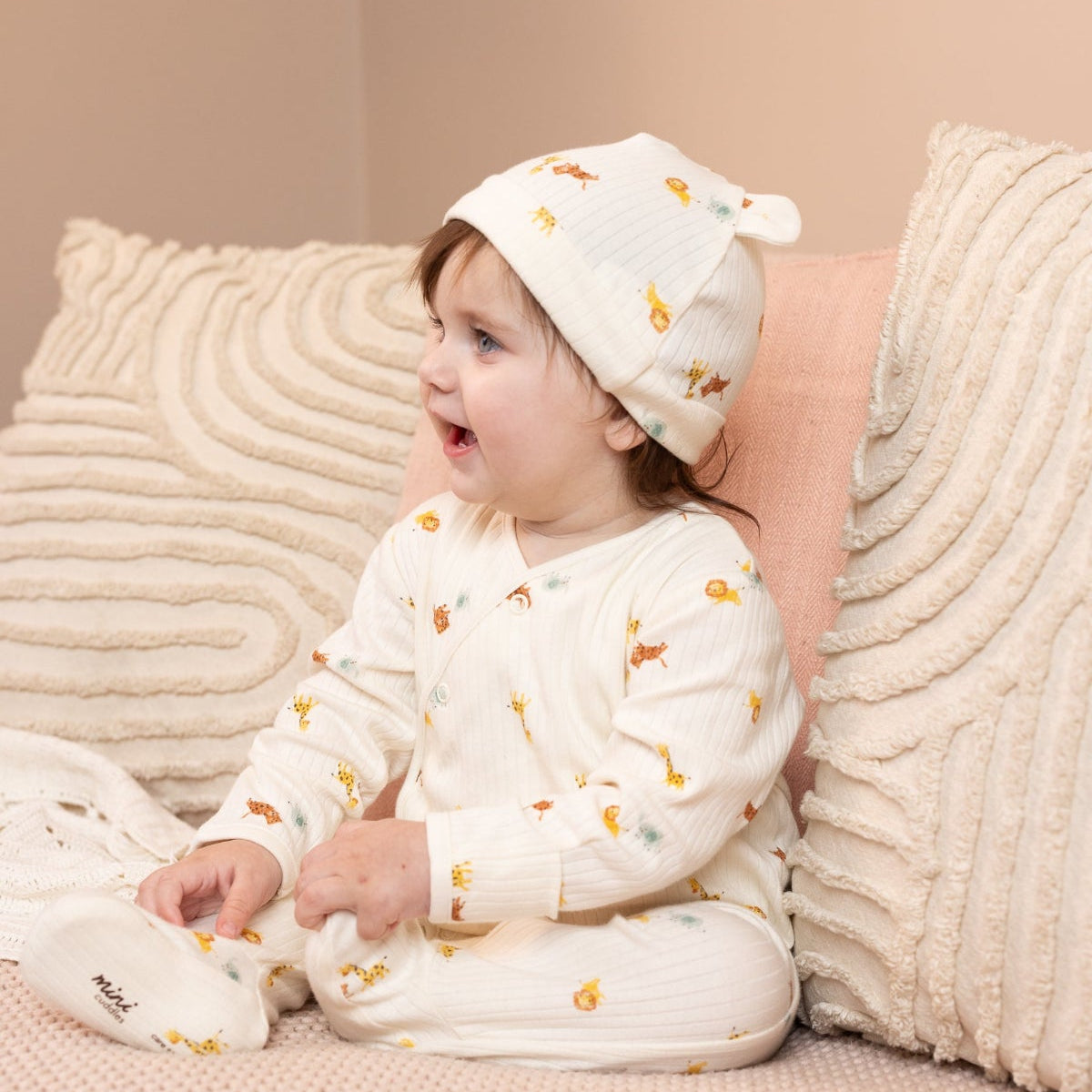 Baby Unisex Animal Print 3pc Essentials Gift Set, Multicolour