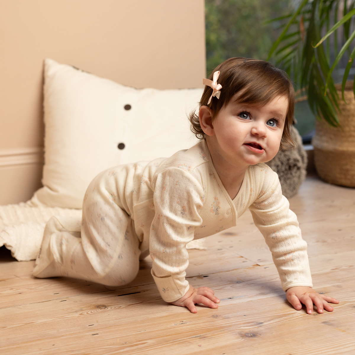 Baby Girl Floral Print 3pc Essentials Gift Set, Multicolour