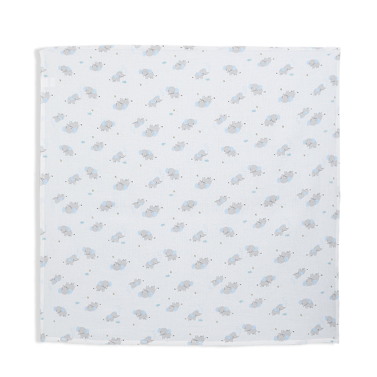 Baby Boys 2pk Solid & Animal Printed Muslins, Multicolour