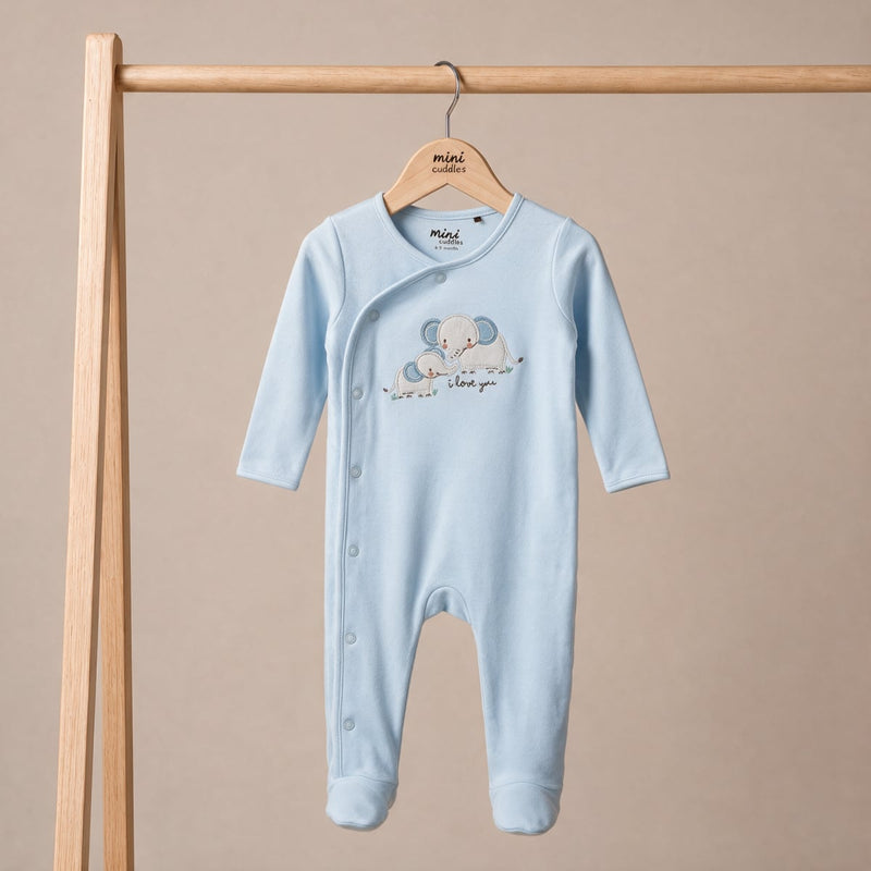 Elephant Sleepsuit (Blue)