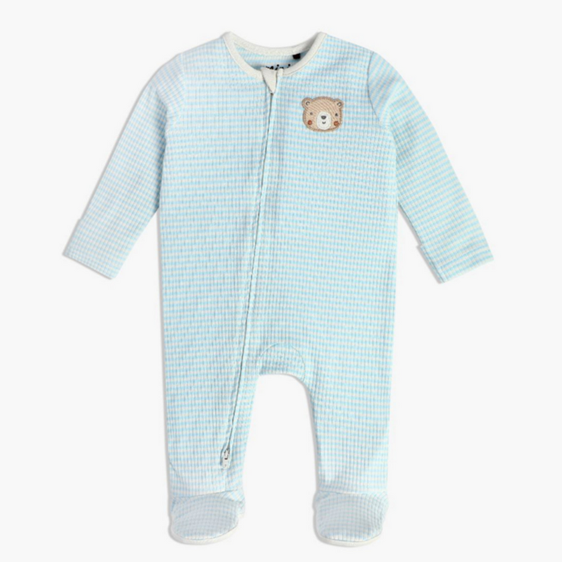 Baby Boys Striped Sleepsuits, Blue
